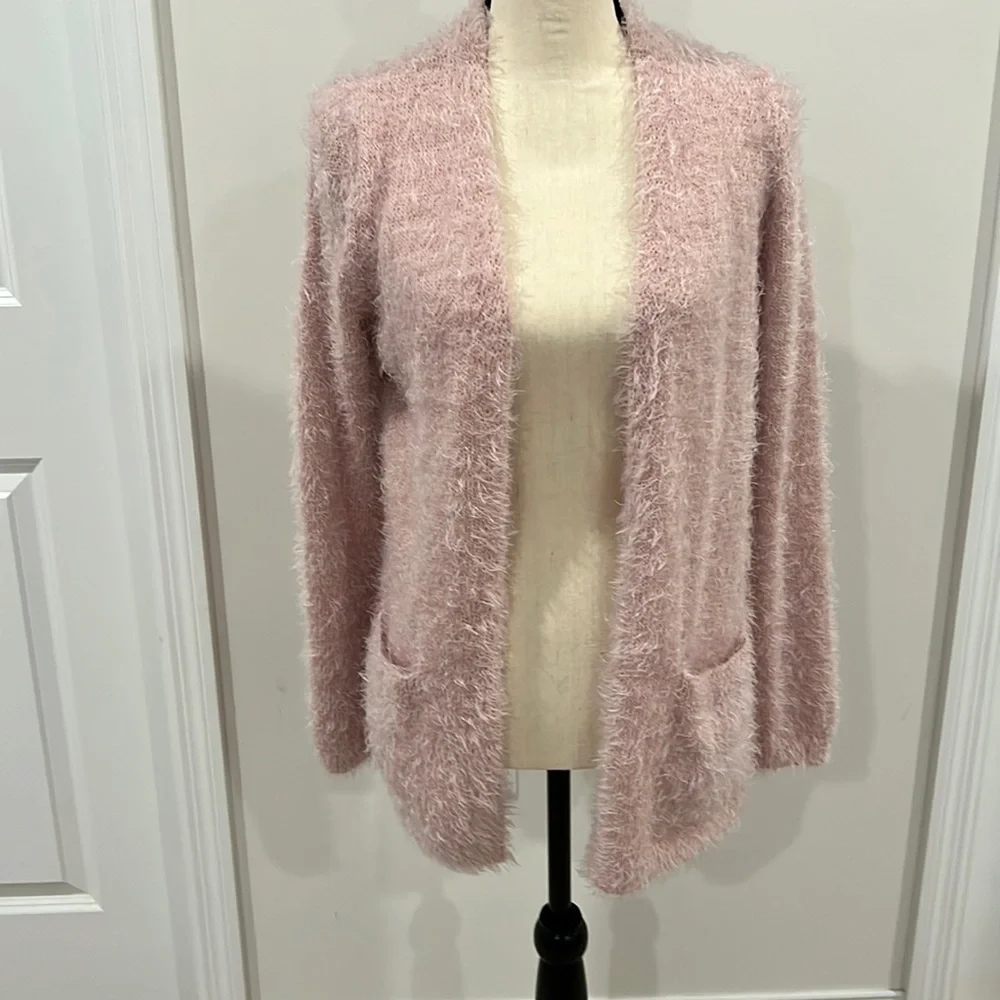 Dressbarn Westport Eyelash Open Cardigan